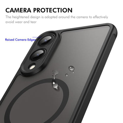 ENKAY Hat-Prince MagSafe Matte Translucent Shockproof Phone Case with 0.18mm High Aluminum-silicon Glass Film