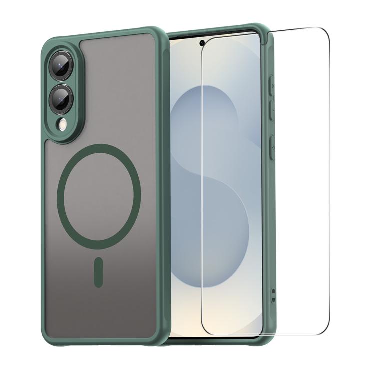 ENKAY Hat-Prince MagSafe Matte Translucent Shockproof Phone Case with 0.18mm High Aluminum-silicon Glass Film