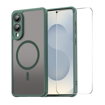 ENKAY Hat-Prince MagSafe Matte Translucent Shockproof Phone Case with 0.18mm High Aluminum-silicon Glass Film