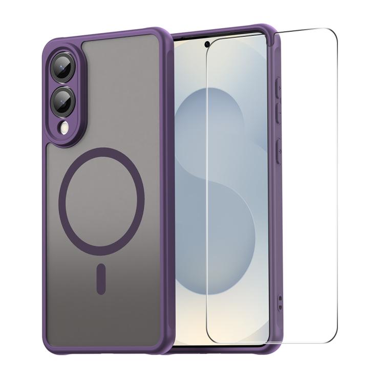 ENKAY Hat-Prince MagSafe Matte Translucent Shockproof Phone Case with 0.18mm High Aluminum-silicon Glass Film