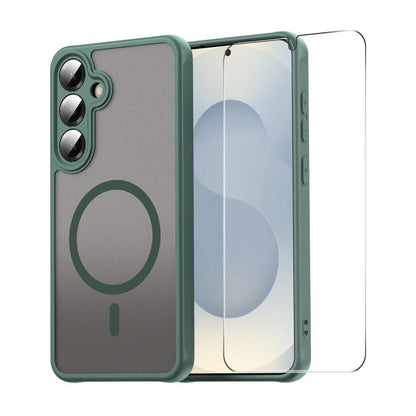 ENKAY Hat-Prince MagSafe Matte Translucent Shockproof Phone Case with 0.18mm High Aluminum-silicon Glass Film