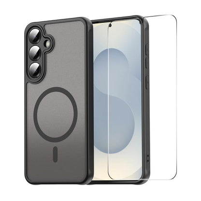 ENKAY Hat-Prince MagSafe Matte Translucent Shockproof Phone Case with 0.18mm High Aluminum-silicon Glass Film