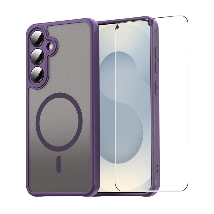 ENKAY Hat-Prince MagSafe Matte Translucent Shockproof Phone Case with 0.18mm High Aluminum-silicon Glass Film