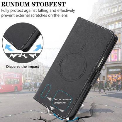 Kalebol Strong Magnetic MagSafe Ring 2 In 1 Split Leather Phone Case