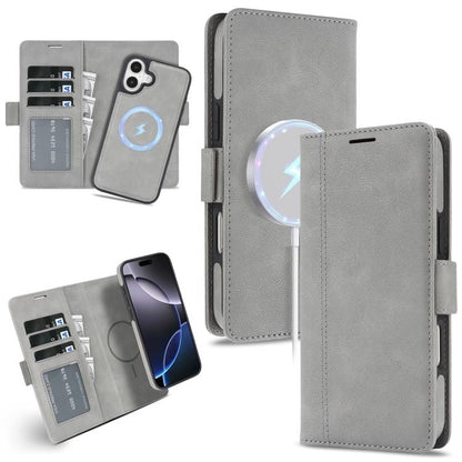 Kalebol Strong Magnetic MagSafe Ring 2 In 1 Split Leather Phone Case