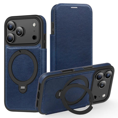 Knight Shield 360 Rotation Holder MagSafe RFID Leather Phone Case