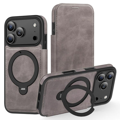 Knight Shield 360 Rotation Holder MagSafe RFID Leather Phone Case