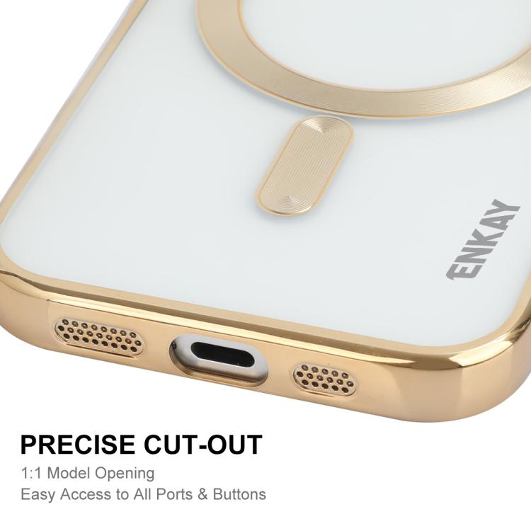 ENKAY Hat-Prince Magsafe Electroplated TPU Clear Shockproof Phone Case
