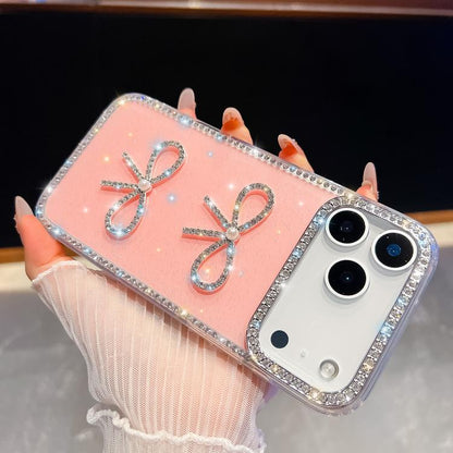 Diamond Glitter Dual Bow-knot Shockproof Phone Case