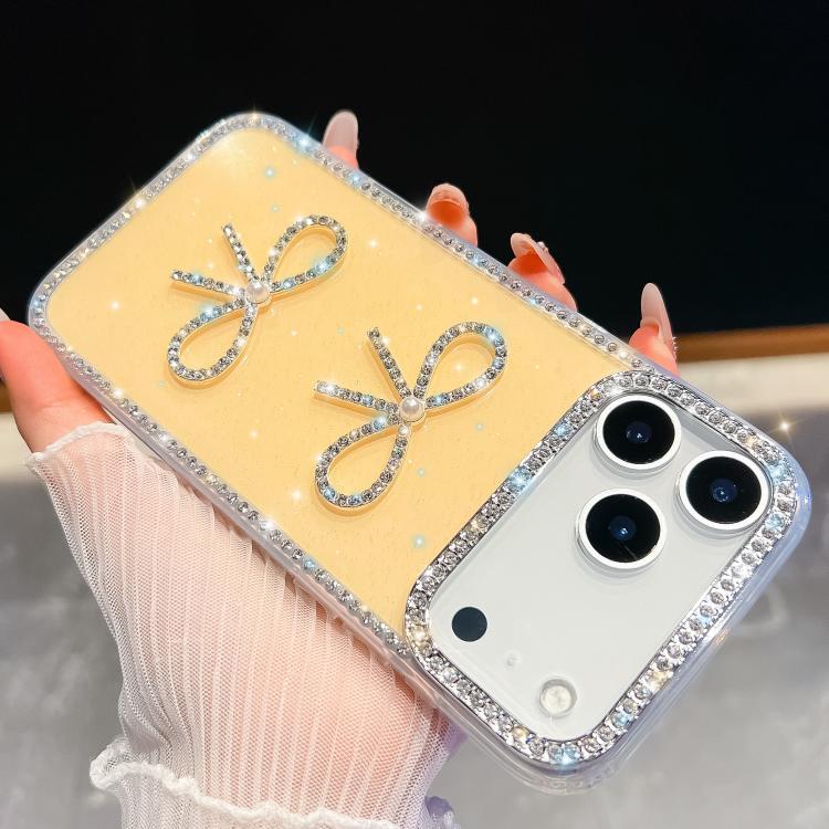 Diamond Glitter Dual Bow-knot Shockproof Phone Case
