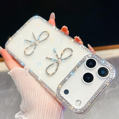 Diamond Glitter Dual Bow-knot Shockproof Phone Case