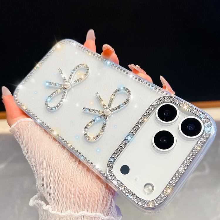 Diamond Glitter Dual Bow-knot Shockproof Phone Case
