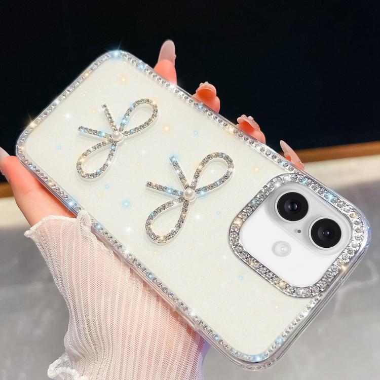 Diamond Glitter Dual Bow-knot Shockproof Phone Case