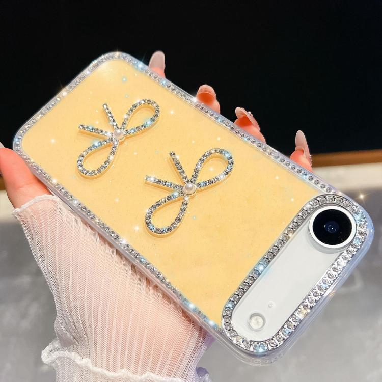 Diamond Glitter Dual Bow-knot Shockproof Phone Case