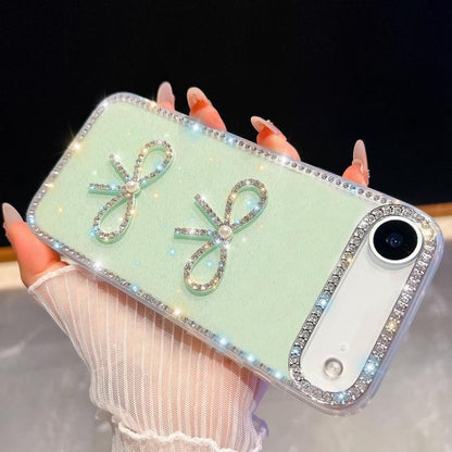Diamond Glitter Dual Bow-knot Shockproof Phone Case