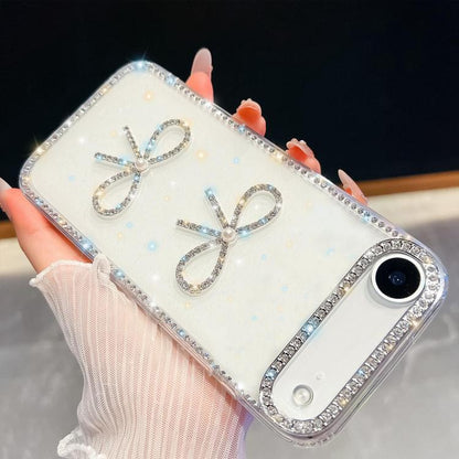 Diamond Glitter Dual Bow-knot Shockproof Phone Case
