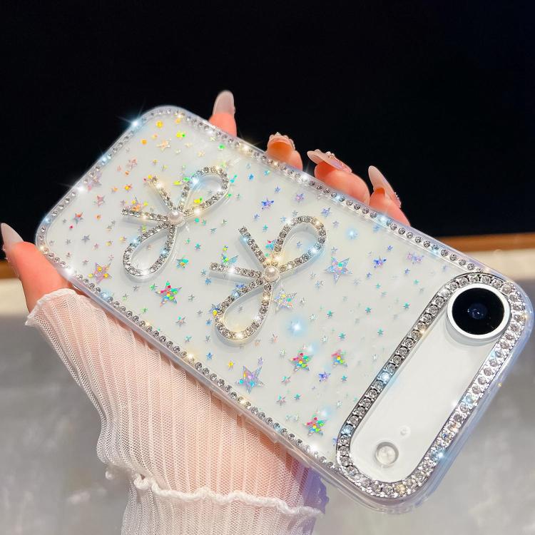 Diamond Glitter Dual Bow-knot Shockproof Phone Case
