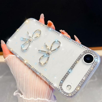 Diamond Glitter Dual Bow-knot Shockproof Phone Case