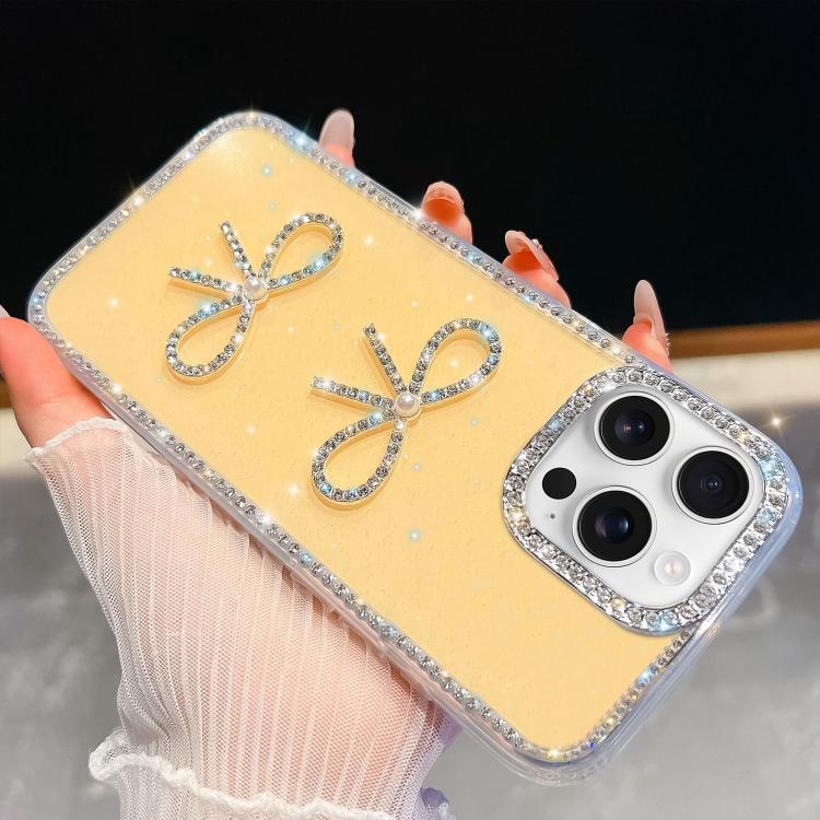 Diamond Glitter Dual Bow-knot Shockproof Phone Case