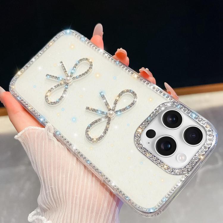 Diamond Glitter Dual Bow-knot Shockproof Phone Case