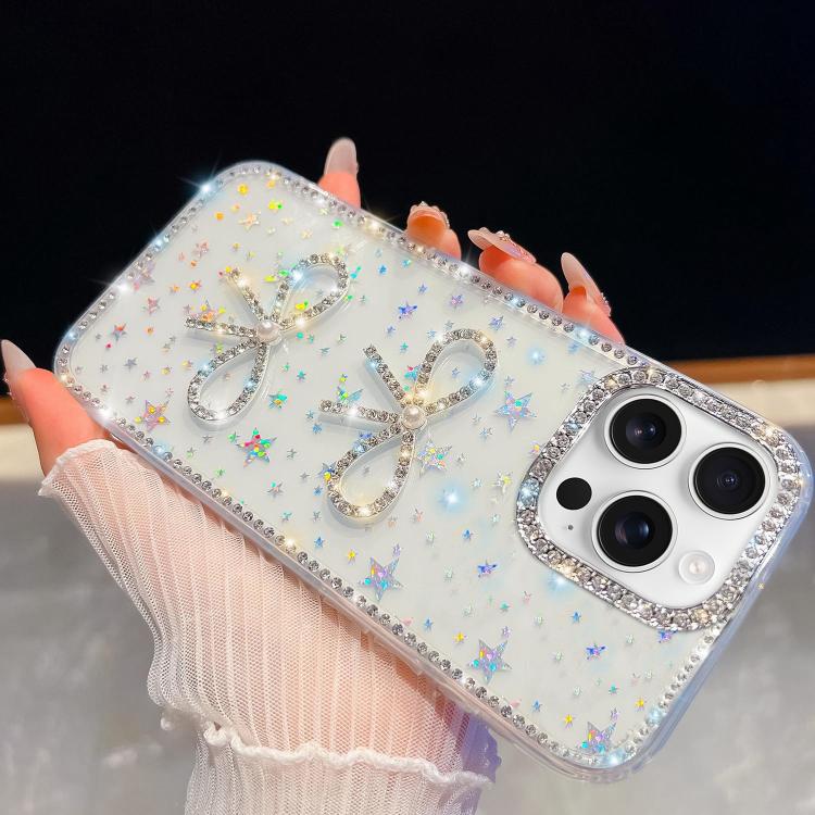 Diamond Glitter Dual Bow-knot Shockproof Phone Case