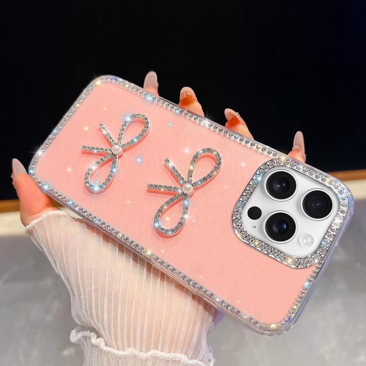 Diamond Glitter Dual Bow-knot Shockproof Phone Case