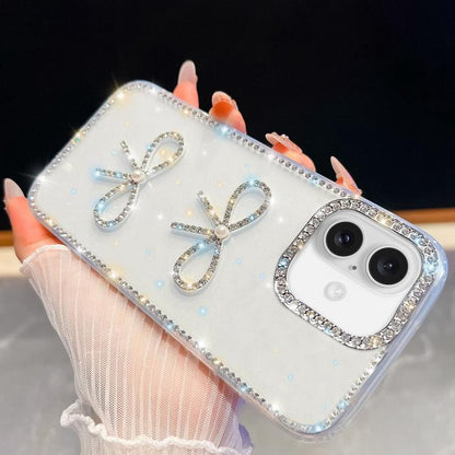 Diamond Glitter Dual Bow-knot Shockproof Phone Case
