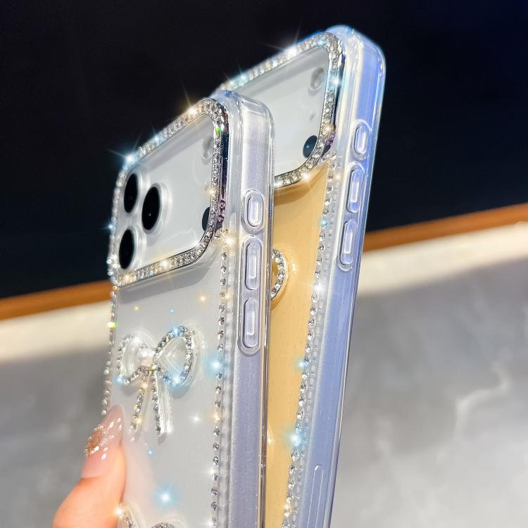 Diamond Glitter Dual Bow-knot Shockproof Phone Case