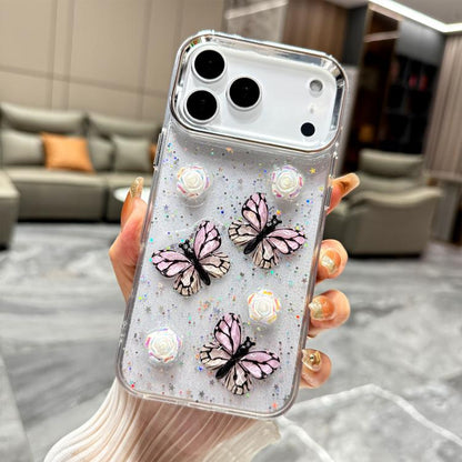 Glitter 3D Butterfly TPU Phone Case