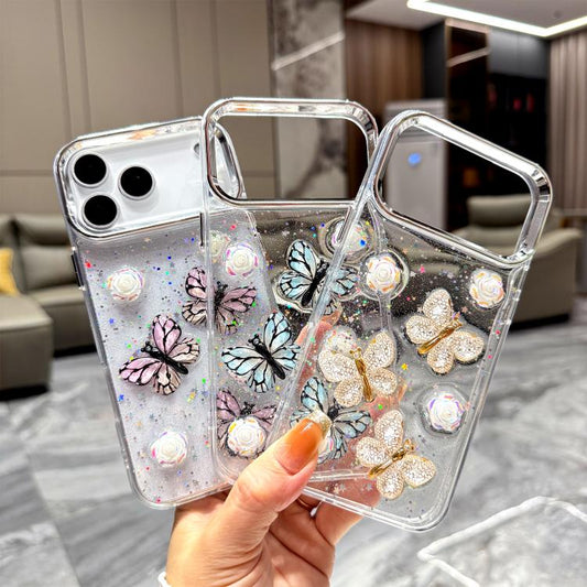 Glitter 3D Butterfly TPU Phone Case