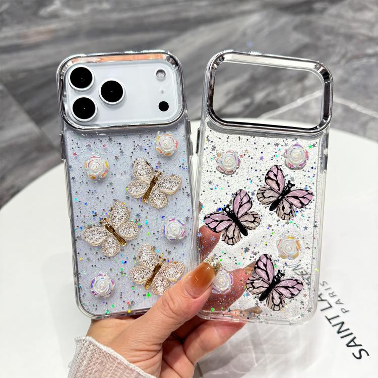 Glitter 3D Butterfly TPU Phone Case
